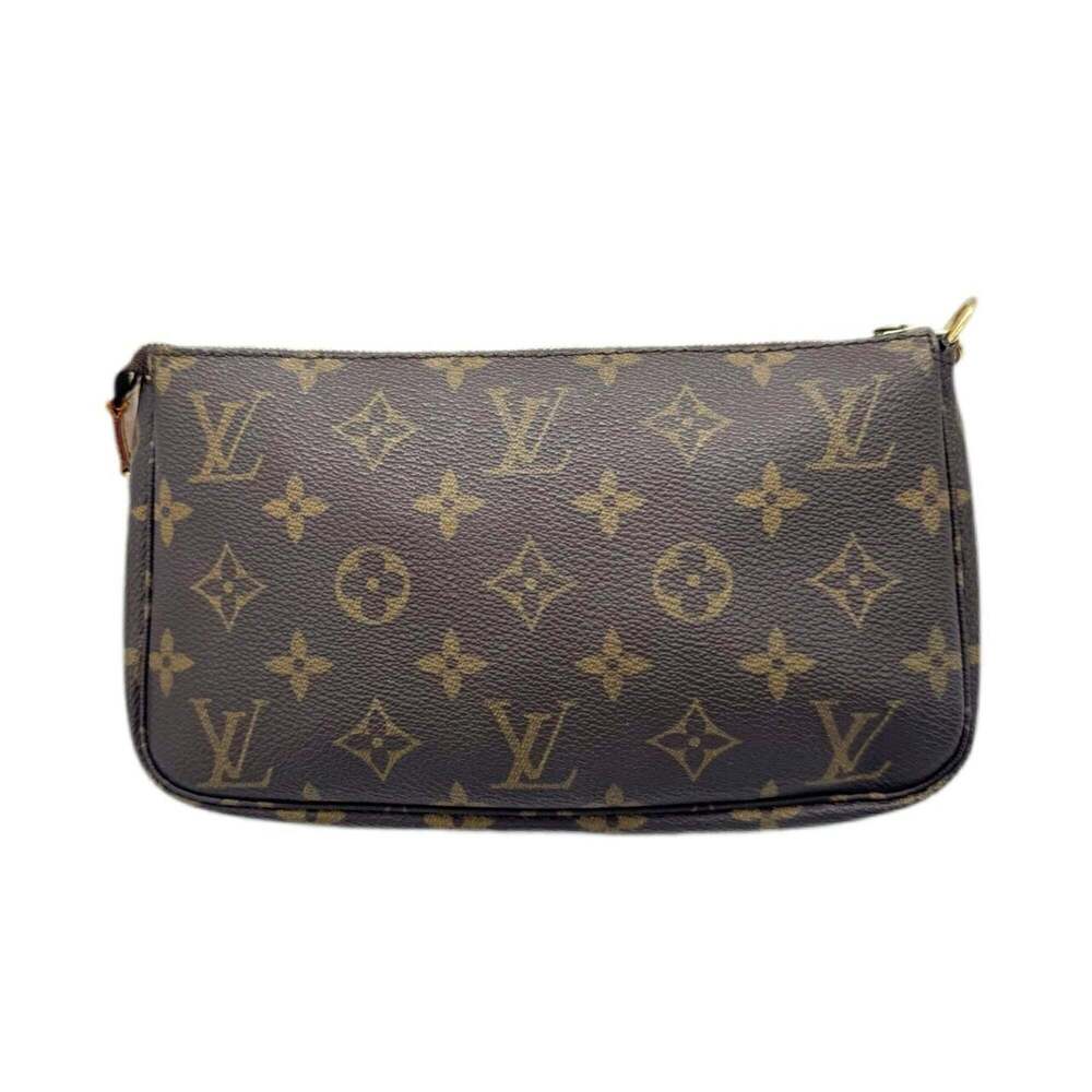 LOUIS VUITTON Authentic Brown Monogram Pochette Pouch - Picture 2 of 15